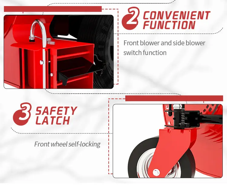 効率的でポータブルなリーフブロワー - 最高速度 160 mph、風量 2300 cfm